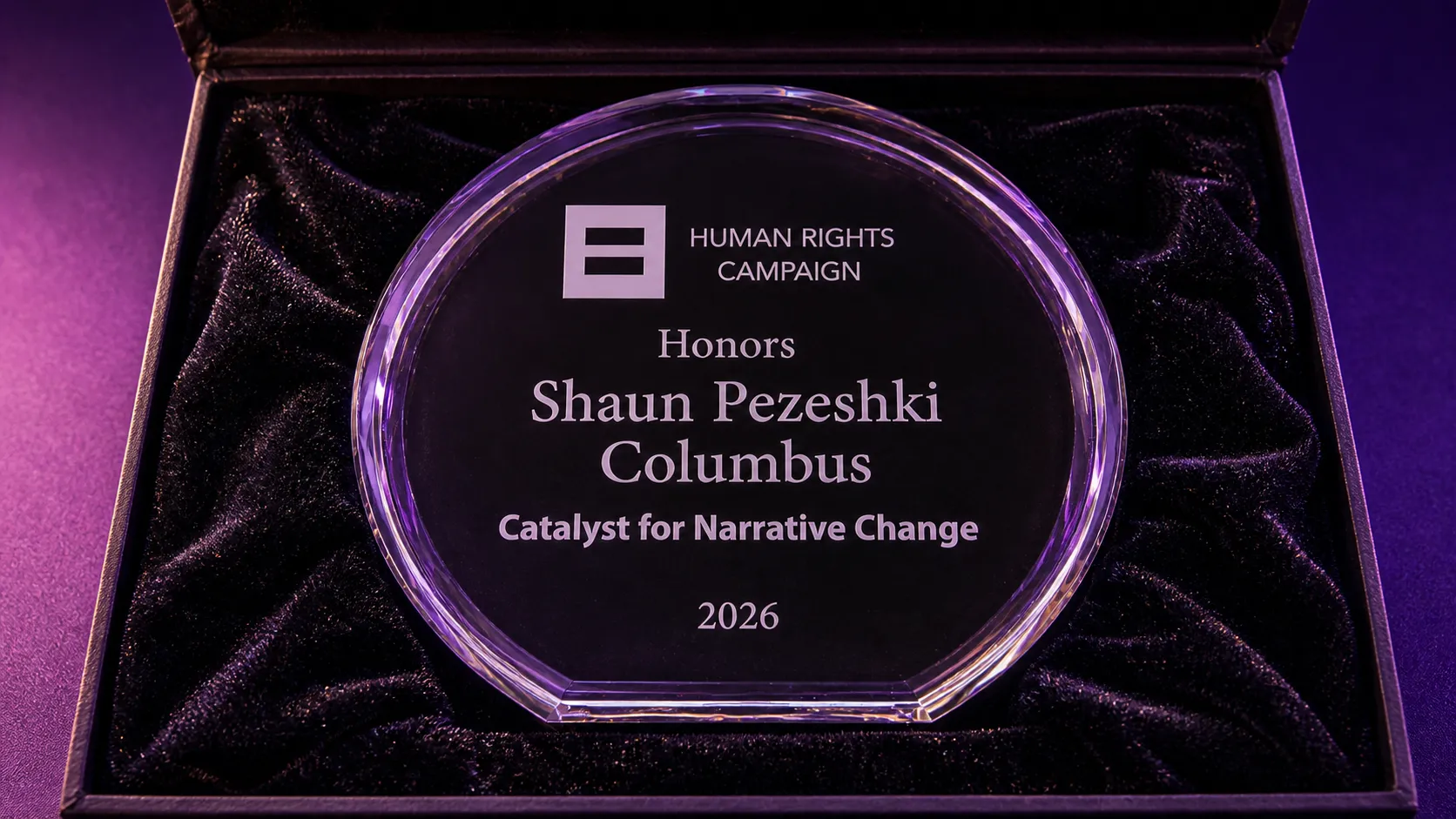 The Catalyst for Narrative Change 2026 award from HRC